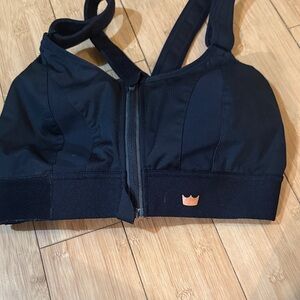 Shefit Black Sports Bra with Crown Logo